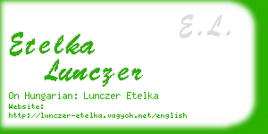 etelka lunczer business card